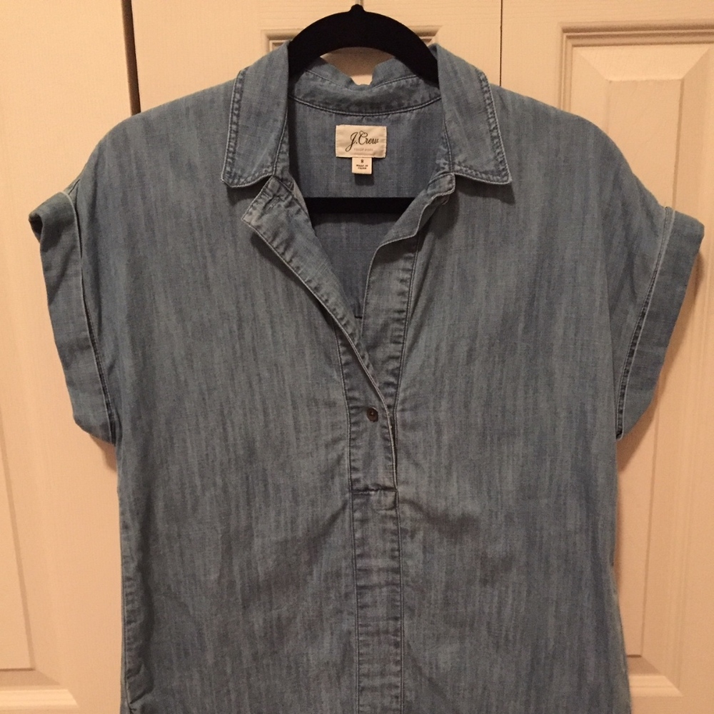 J Crew Chambray Top - Size 8